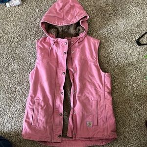 Carhartt pink vest with Sherpa lining